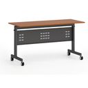 Mobiler Schreibtisch PRIMO MOBI, 140x60 cm, schwarzes Metallgestell, Kirschbaum