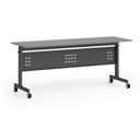 Mobiler Schreibtisch PRIMO MOBI, 180x60 cm, schwarzes Metallgestell, Graphit