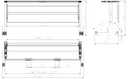 Mobiler Schreibtisch PRIMO MOVE, 1800 x 600 mm, weißes Untergestell, Graphit