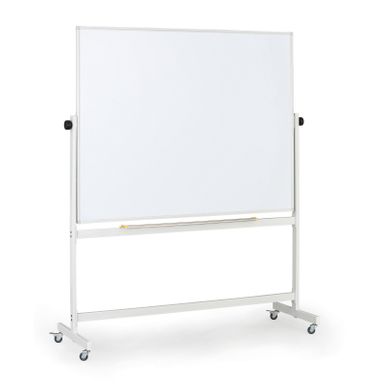 Mobiles, drehbares, magnetisches Whiteboard, lackierte Oberfläche, 1500 x 1200 mm