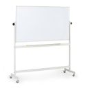 Mobiles, drehbares, magnetisches Whiteboard, lackierte Oberfläche, 1500 x 900 mm
