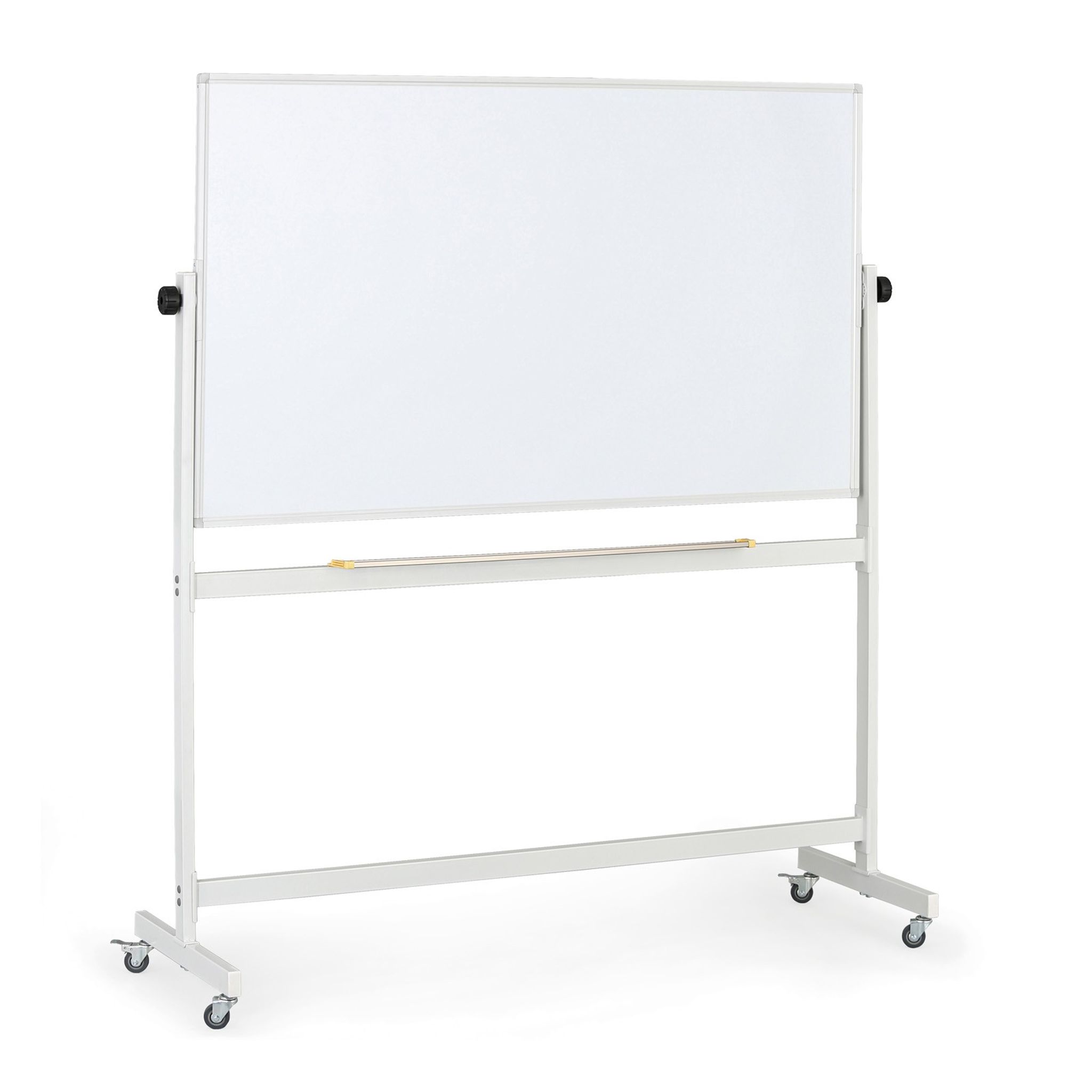 Mobiles, drehbares, magnetisches Whiteboard, lackierte Oberfläche, 1500 x 900 mm