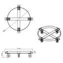 Mobiles Fahrgestell für 200l-Fässer, Traglast 450 kg