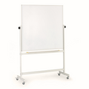 Mobilná otočná magnetická tabuľa, keramický povrch, 1200 x 1200 mm