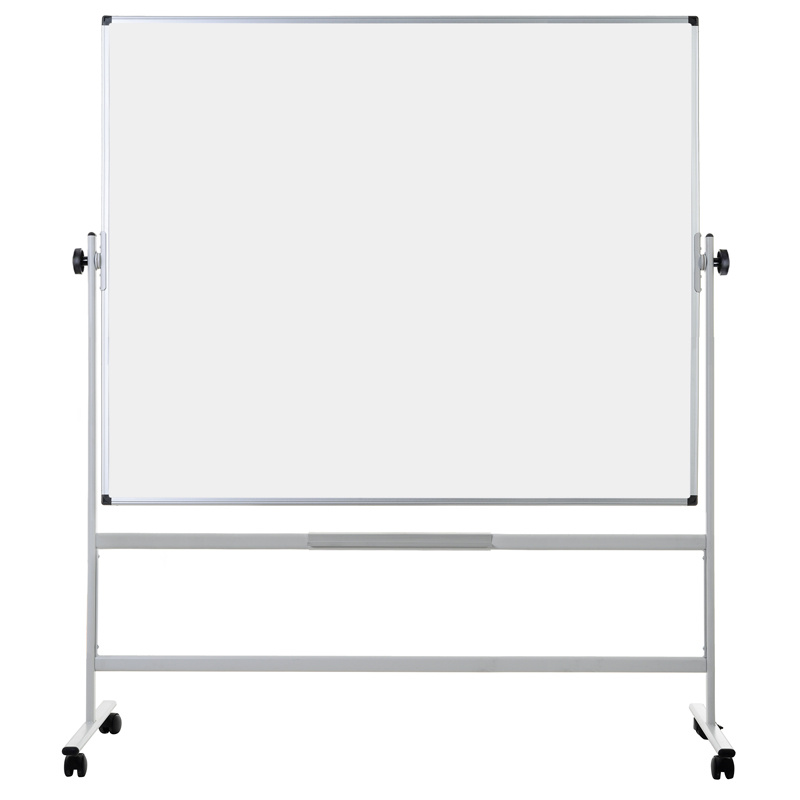 Fotografia produktu: Mobilná otočná obojstranná biela popisovacia tabuľa, magnetická, 1800 x 1200 mm