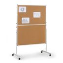 Mobilna tablica informacyjna, składana, korek, 1200 × 1500 mm
