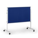 Mobilní informační tabule, sklopná, modrá látka, 1200 x 1500 mm