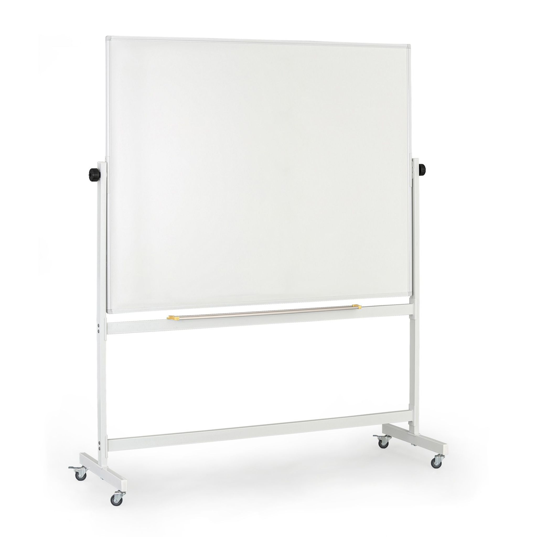 Mobilní otočná magnetická tabule, keramický povrch, 1500 x 1200 mm