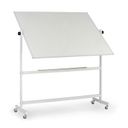 Mobilní otočná magnetická tabule, keramický povrch, 1500 x 1200 mm