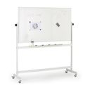 Mobilní otočná magnetická tabule, keramický povrch, 1500 x 900 mm