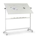 Mobilní otočná magnetická tabule, keramický povrch, 1500 x 900 mm