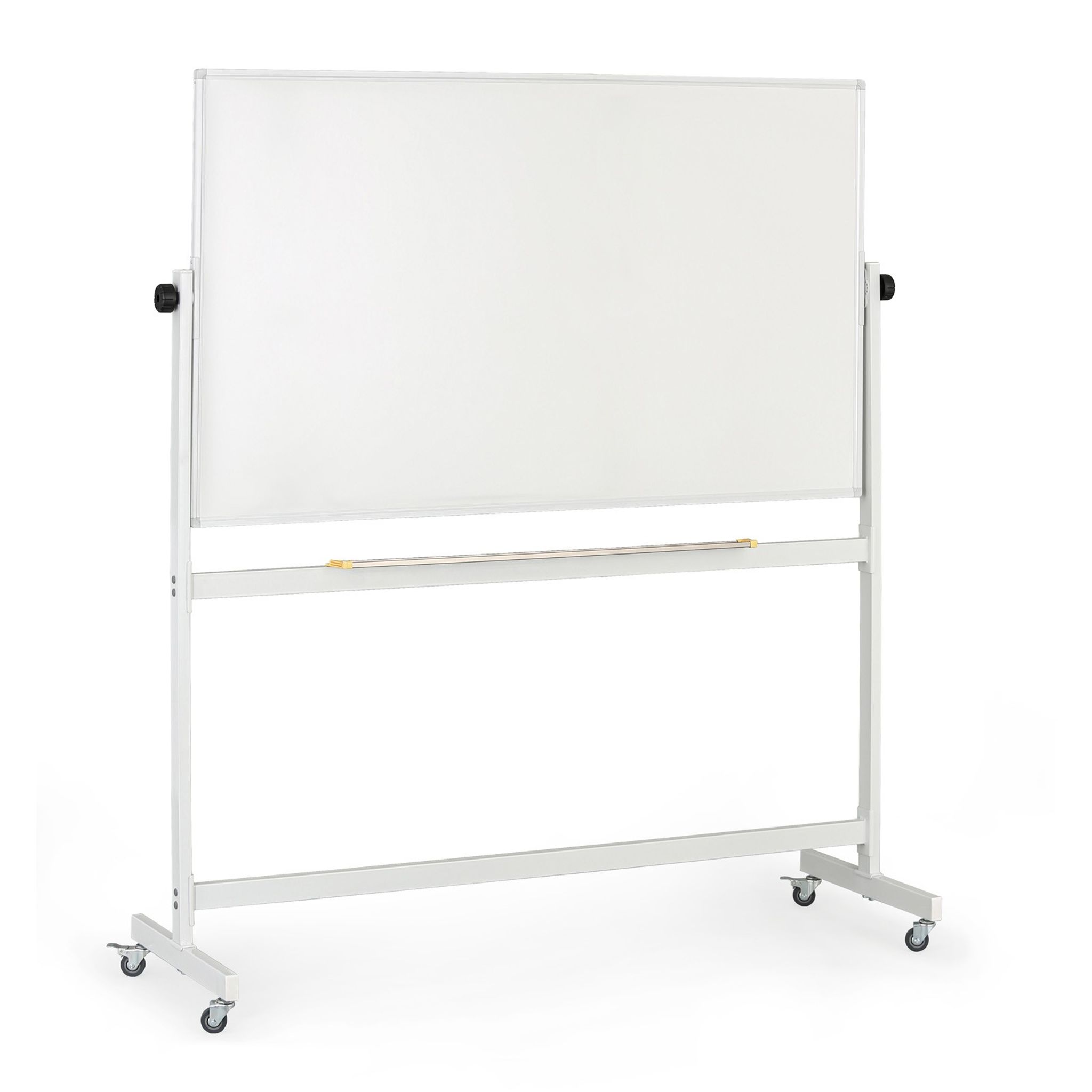 Mobilní otočná magnetická tabule, keramický povrch, 900 x 1500 mm