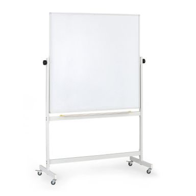 Mobilní otočná magnetická tabule, lakovaný povrch, 1200 x 1200 mm