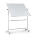 Mobilní otočná magnetická tabule, lakovaný povrch, 1200 x 1200 mm