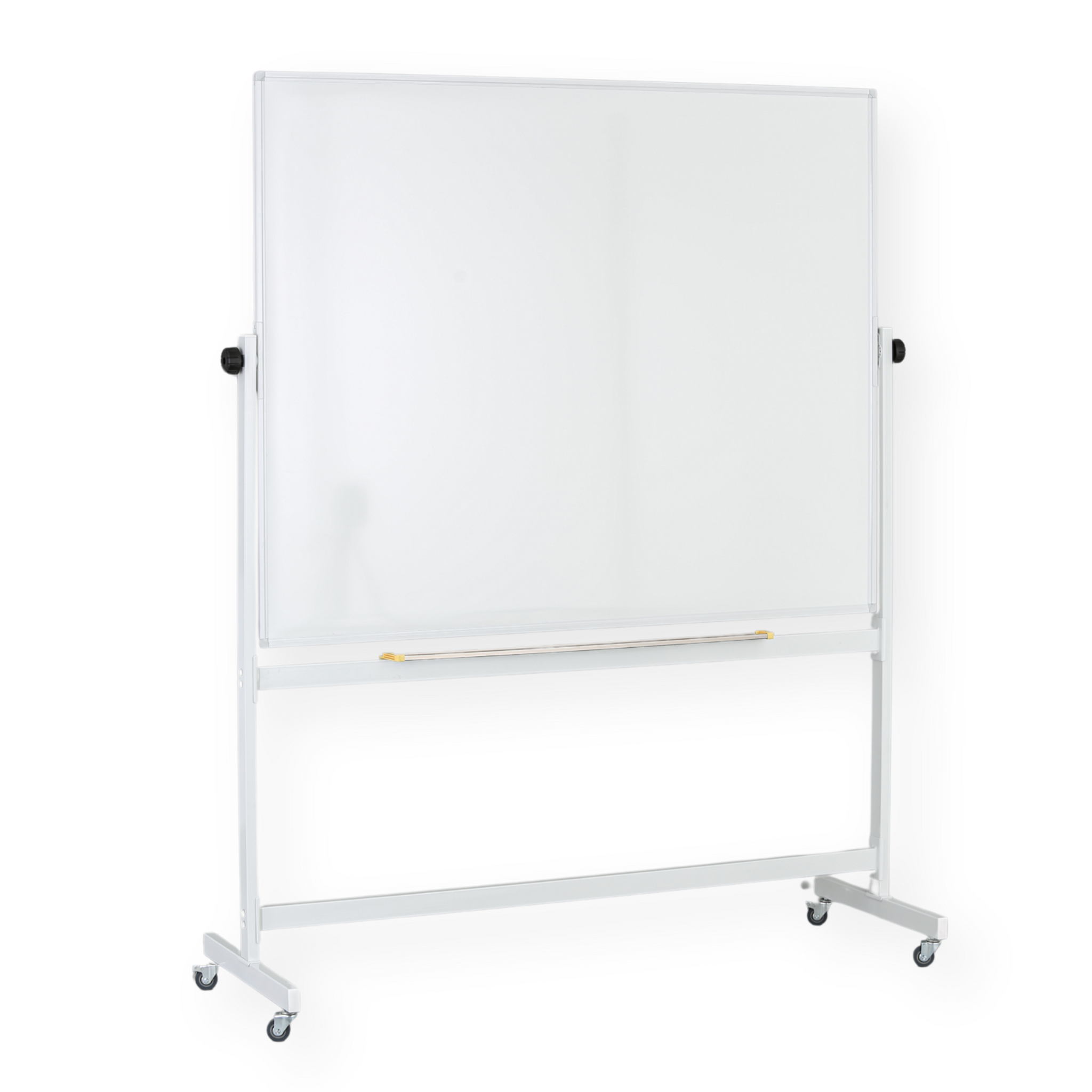 Mobilní otočná magnetická tabule, lakovaný povrch, 1200 x 1500 mm