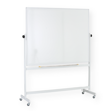 Mobilní otočná magnetická tabule, lakovaný povrch, 1200 x 1500 mm