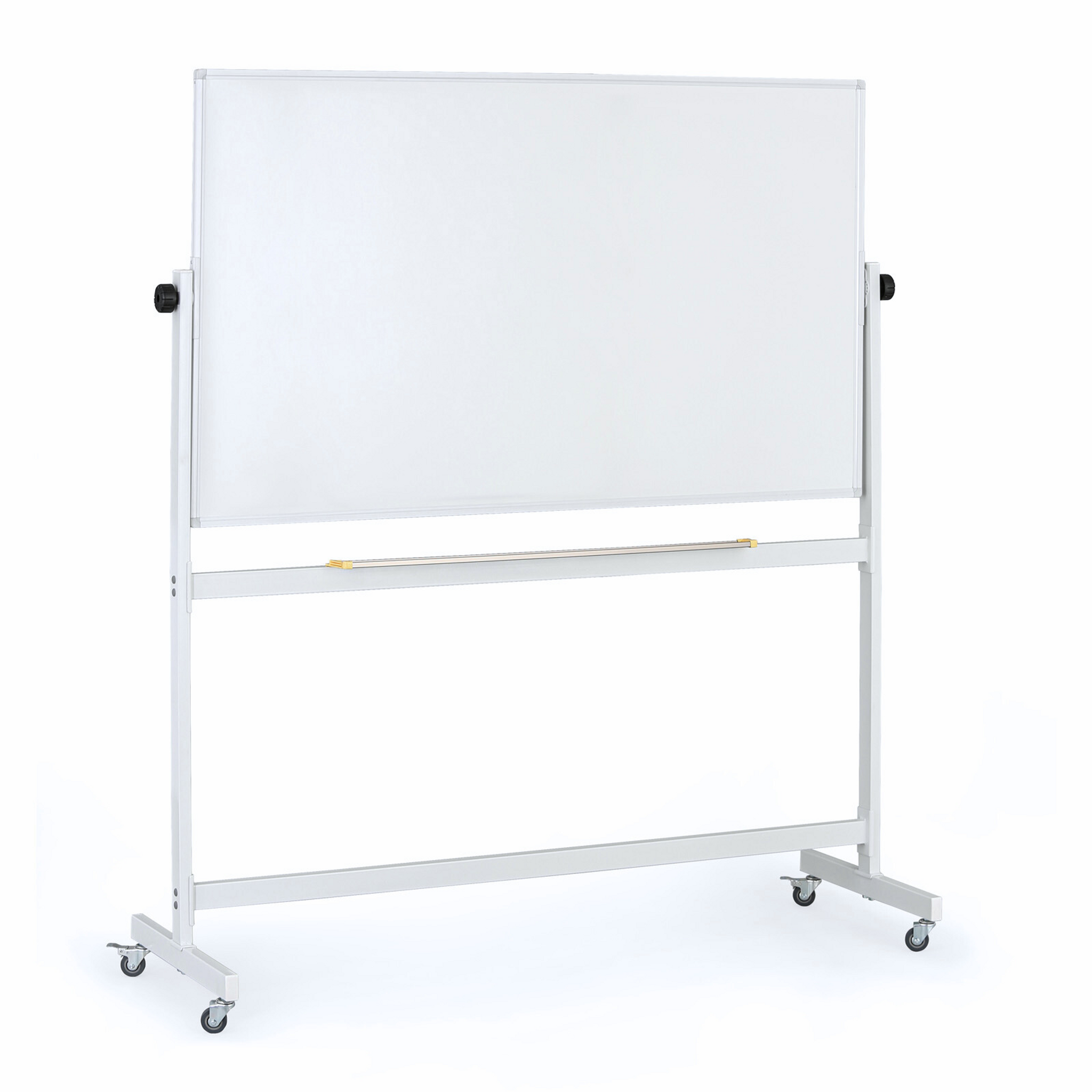 Mobilní otočná magnetická tabule, lakovaný povrch, 900 x 1500 mm