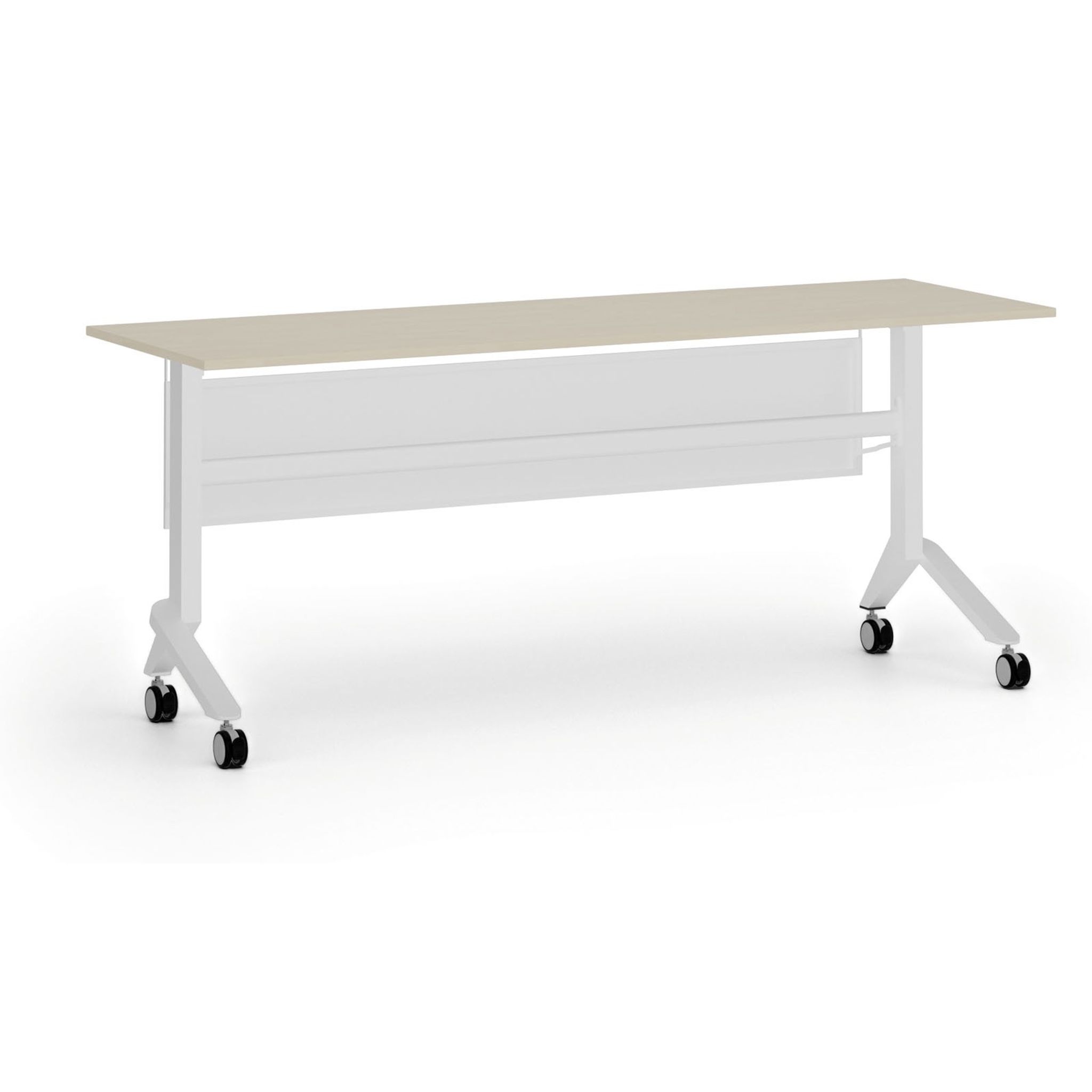 Mobilní stůl PRIMO MOVE, 180x60 cm, bílá podnož