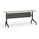 Mobilní stůl PRIMO MOVE, 180x60 cm, černá podnož, bříza