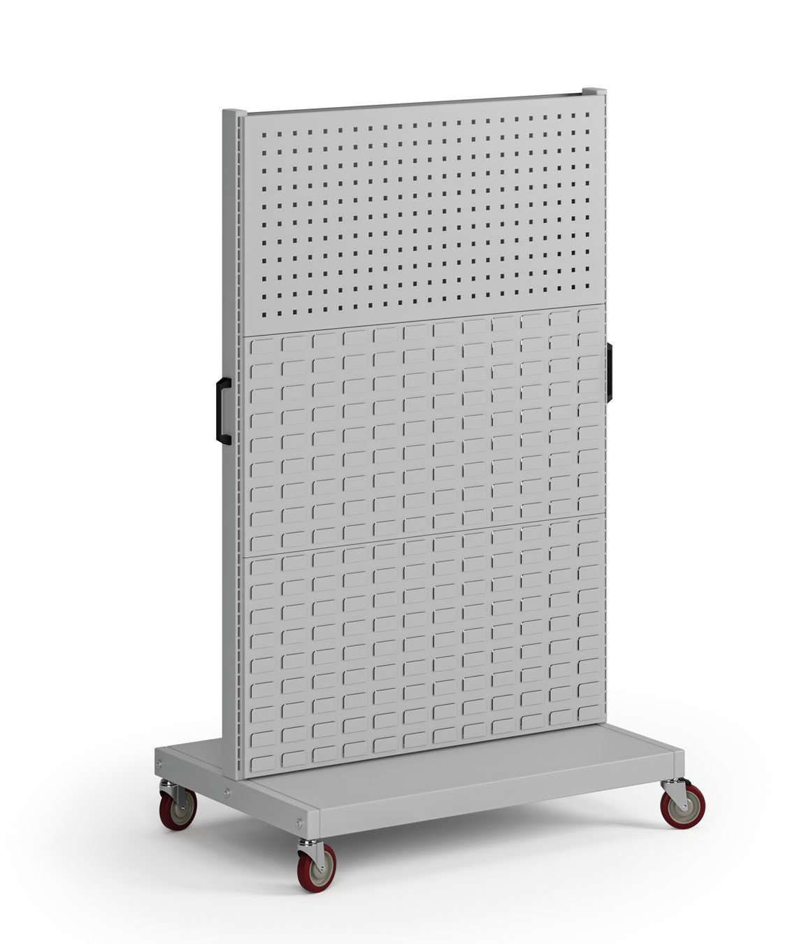 Fotografia produktu: Mobilný stojan, 2x panel na náradie, 4x panel na boxy, 960 x 640 x 1605 mm