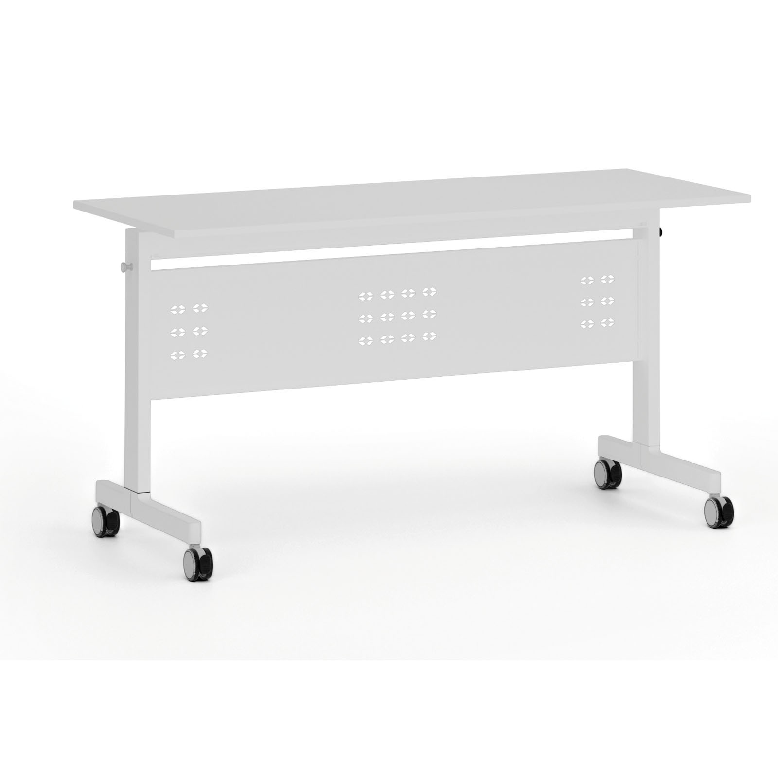 Fotografia produktu: Mobilný stôl PRIMO MOBI, 140x60 cm, biela podnož, biela