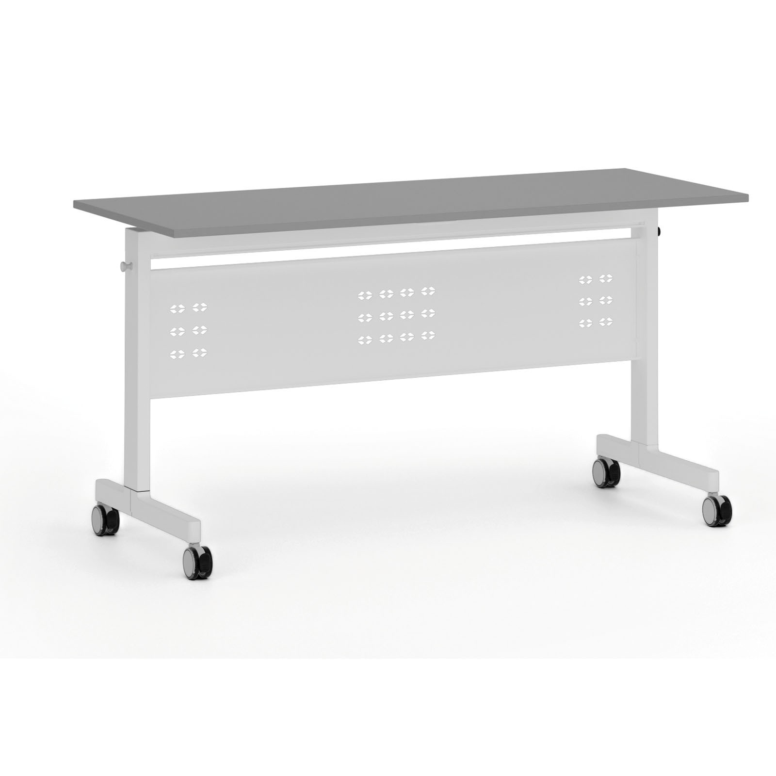 Fotografia produktu: Mobilný stôl PRIMO MOBI, 140x60 cm, biela podnož, grafit