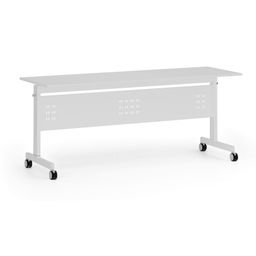 Mobilny stół PRIMO MOBI, 180x60 cm, biała podstawa, biały