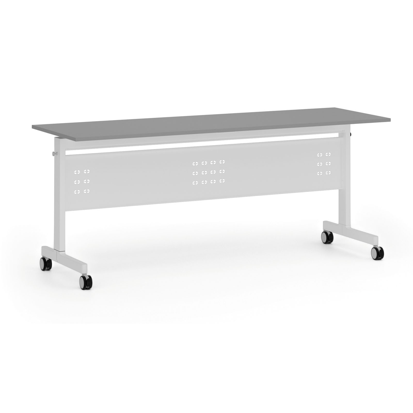 Fotografia produktu: Mobilný stôl PRIMO MOBI, 180x60 cm, biela podnož, grafit