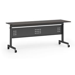 Mobilny stół PRIMO MOBI, 180x60 cm, czarna podstawa, wenge