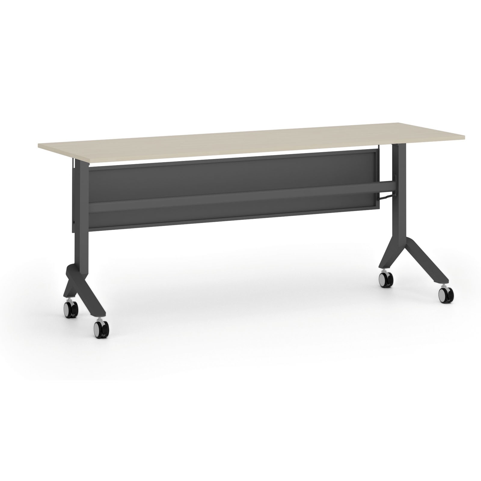 Fotografia produktu: Mobilný stôl PRIMO MOVE, 180x60 cm, čierna podnož, breza