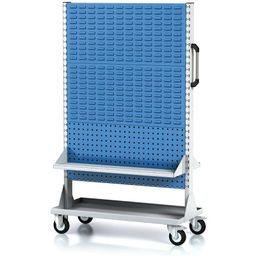 Mobilständer mit Boxpanels, Werkzeug und Regal, hoch