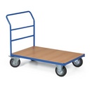 Modułowy wózek platformowy, 1000x700 mm, pełne szare koła, nośność 400 kg