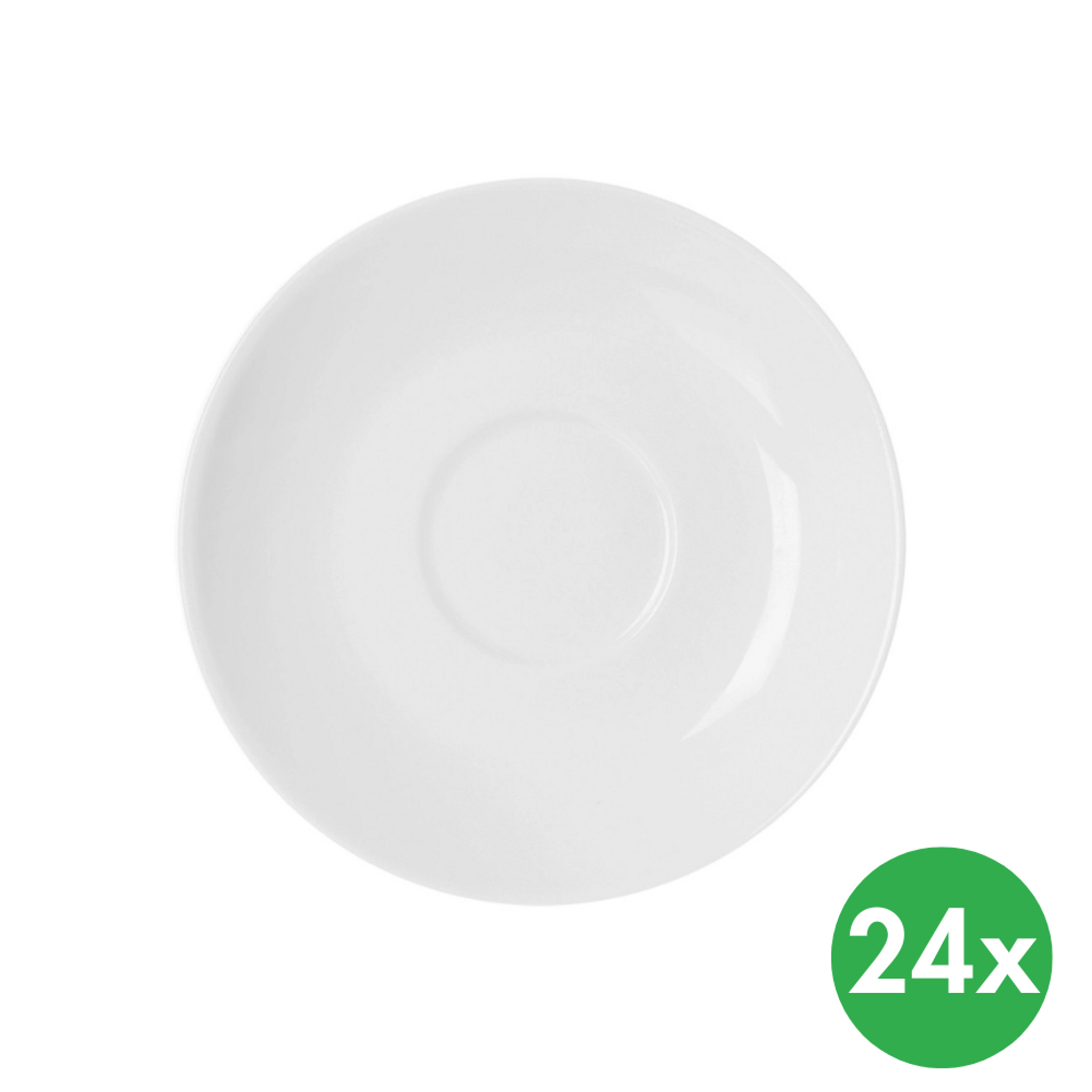 MONA Cappuccino Untertasse, Durchmesser 14,5 cm, Porzellan, 24 Stück