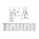 Mostek aluminiowy, drabina z platformą, obustronny ALVE FORTE, 2x3 stopni, wysokość platformy 0,62 m