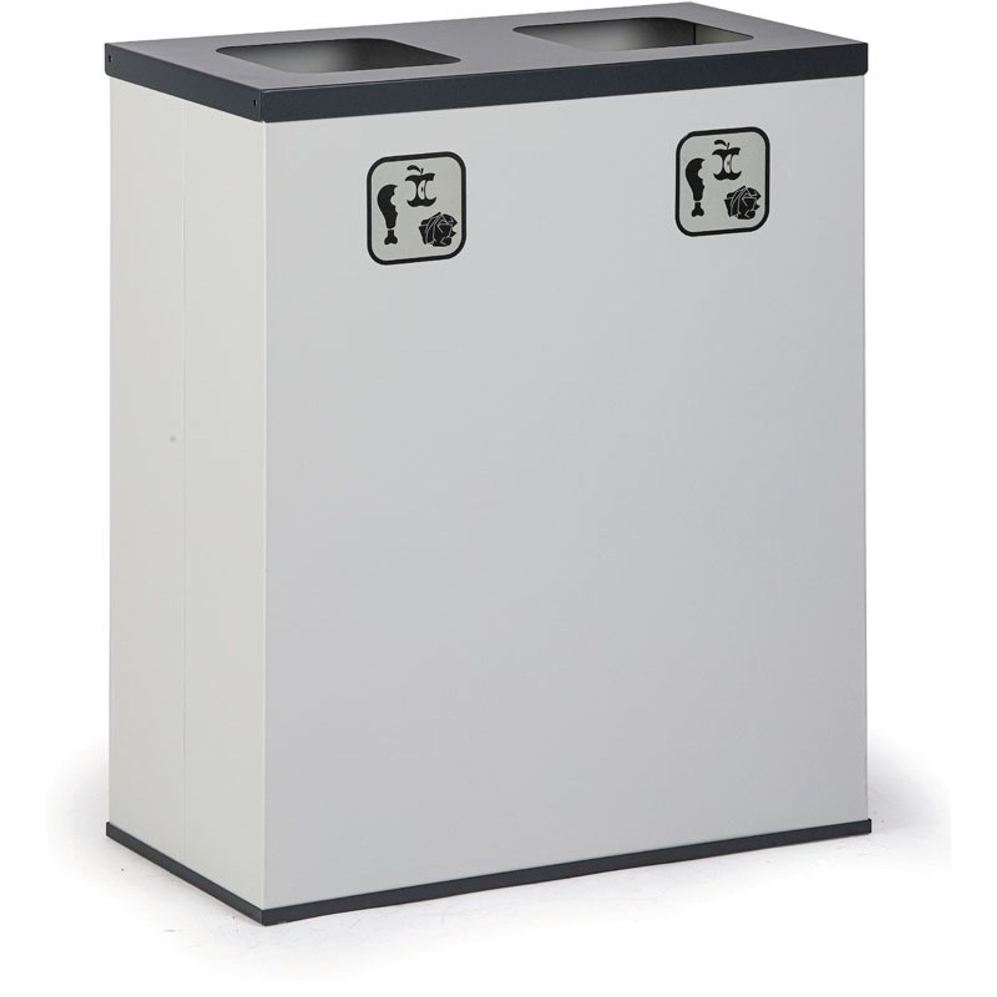 Mülleimer für mülltrennung, 2x 70 l, Halterung für einen Sack