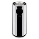 Mülleimer mit Aschenbecher für draußen, 34 l, Edelstahl glänzend
