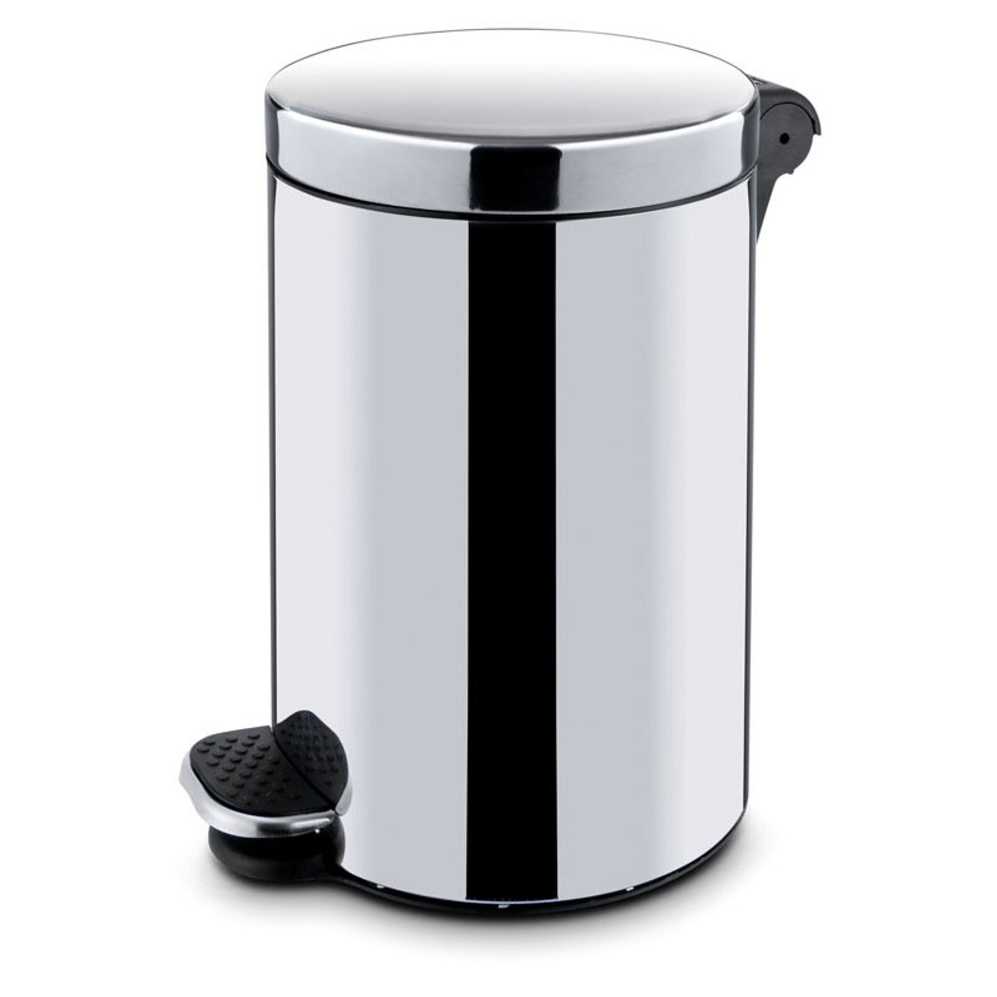 Mülleimer mit Tretmechanik mit sanftem Schließen, 30 l, Edelstahl glänzend