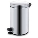 Mülleimer mit Tretmechanik mit sanftem Schließen, 30 l, Edelstahl matt