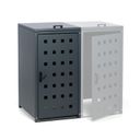 Mülltonnenbox mit Volumen bis 120 l, 114 x 57 x 62,3 cm, Anbau, grau