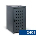 Mülltonnenbox mit Volumen bis 240 l, 123,5 x 67 x 77,3 cm, grau