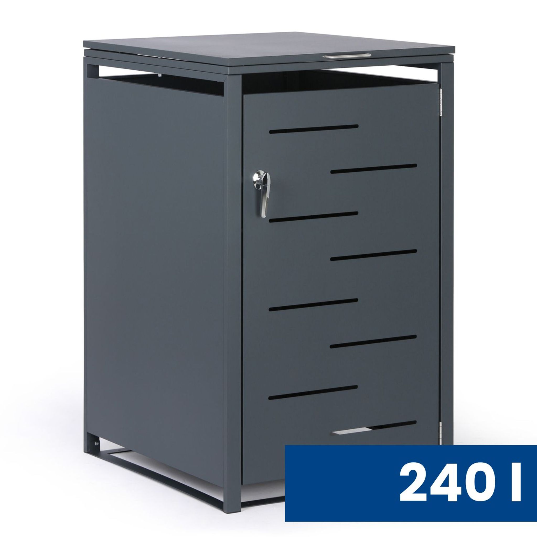 Mülltonnenüberdachung für 240-l-Behälter, 1160 x 695 x 800 mm, abschließbar