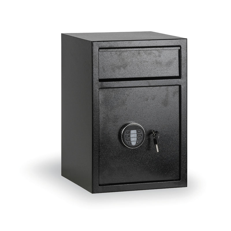 Fotografia produktu: Nábytkový elektronický trezor s vhadzovacím otvorom, 520x350x350 mm, 37 L