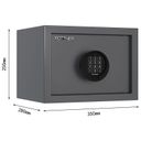 Nábytkový trezor PRAKTIK 25 EL, elektronický S1, 250 × 350 × 280 mm, 17 l
