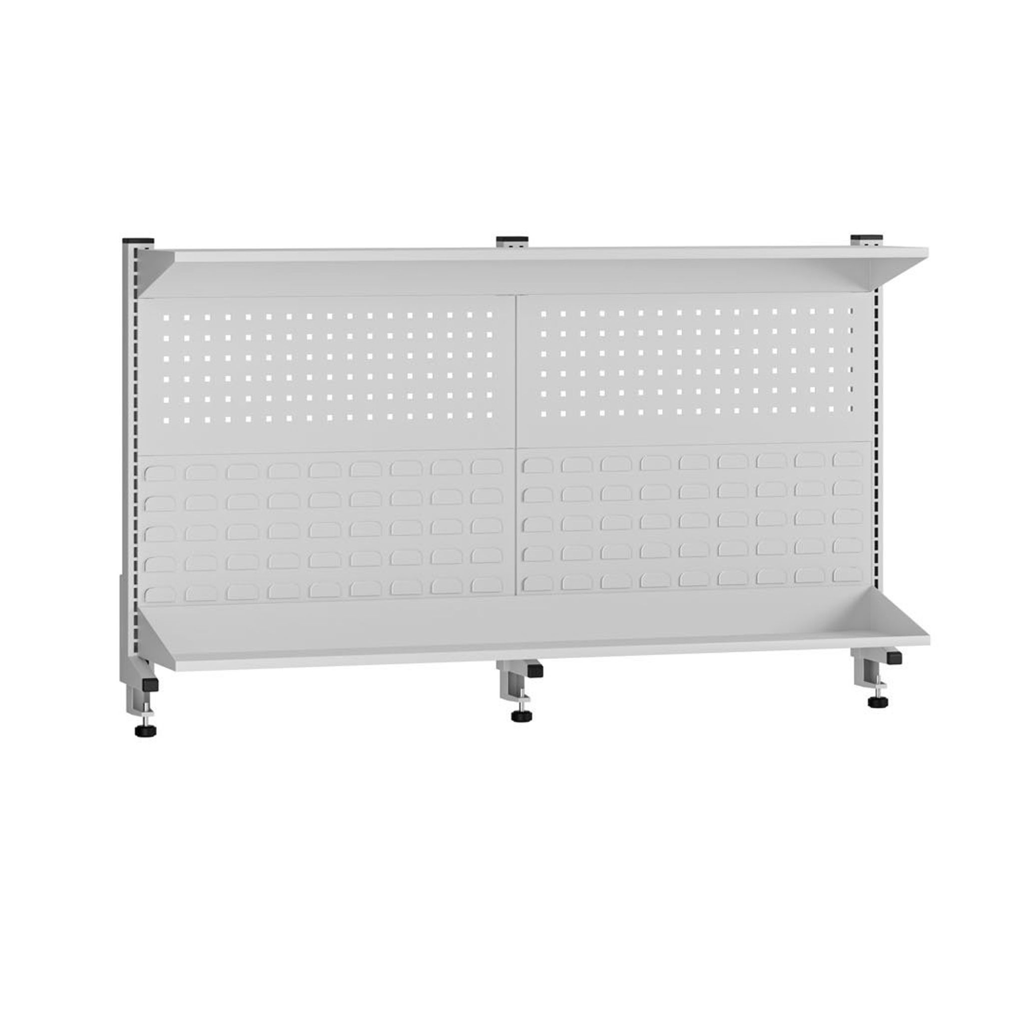 Nadstavba na stôl G5, panel na náradie a plastové boxy, police, dĺžka 1500 mm