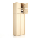 Nadstavba pre skrine FRAME, 4x dvere, 872 x 450 x 854 mm, PUSH-lock, breza