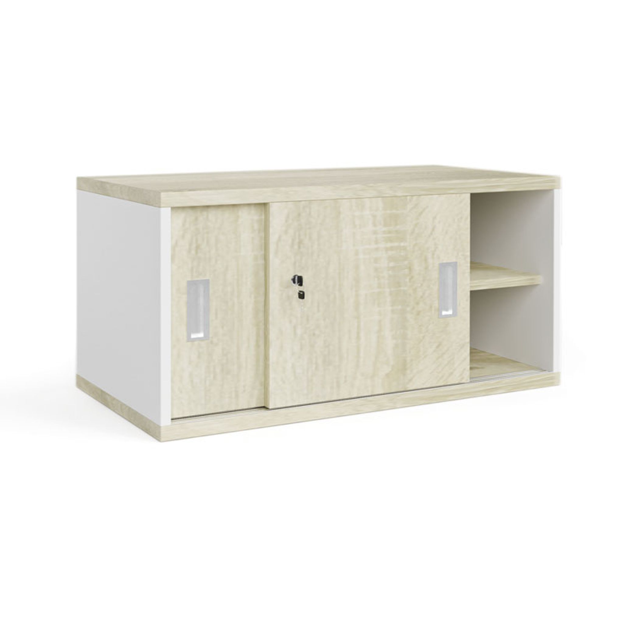 Nadstavba zasúvacia MIRELLI, 800 x 400 x 400 mm, biela/dub sonoma