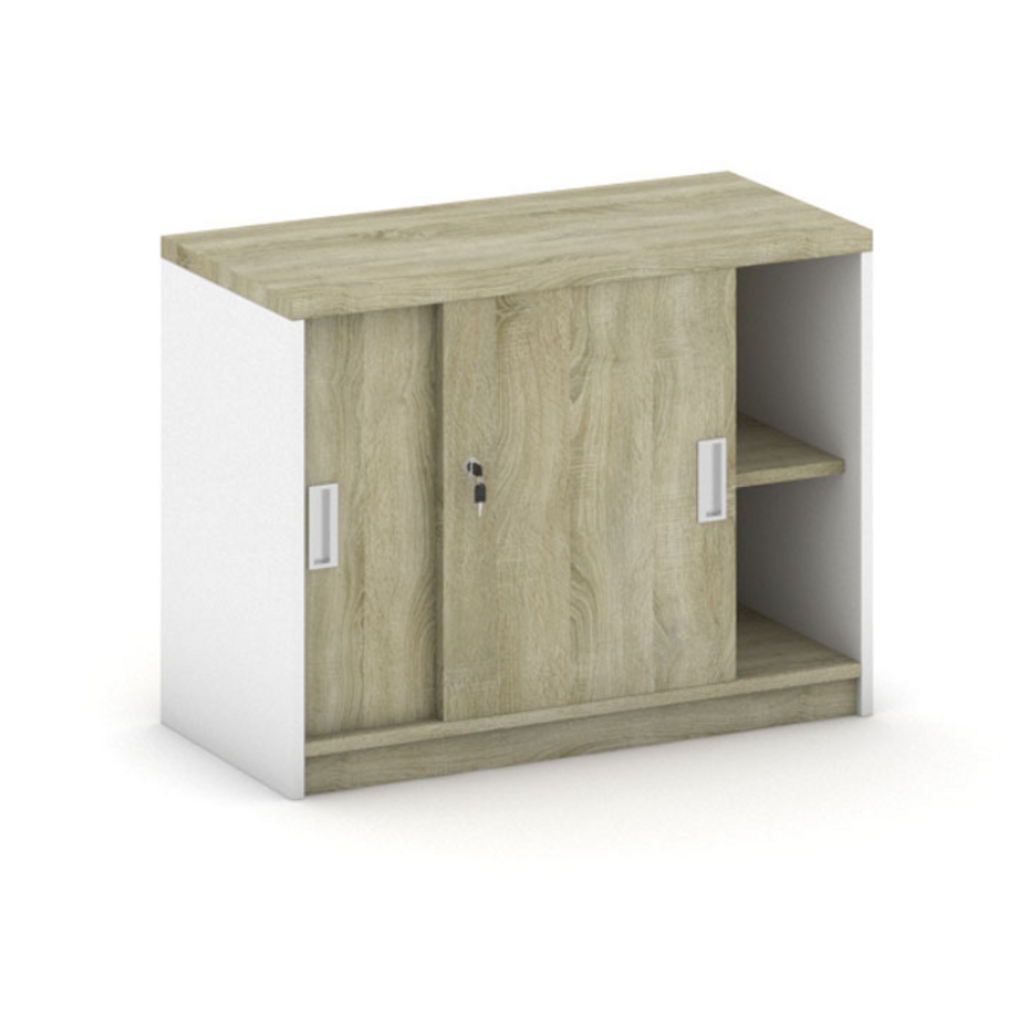 Nadstavba zasúvacia MIRELLI, 800 x 400 x 600 mm, biela/dub sonoma
