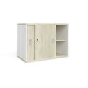 Nadstavba zasúvacia MIRELLI, 800 x 400 x 600 mm, biela/dub sonoma