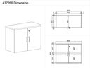 Nadstawka dwudrzwiowa MIRELLI A+, 800 x 400 x 600 mm, brzoza