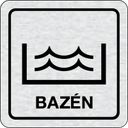 Nalepovací cedulka na dveře - Bazén